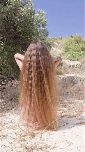 Mesmerizing Moments Playing With My Extremely Long Hair in Beautiful Nature🌿✨️