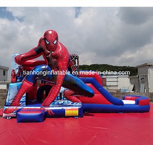 [Hot Item] 8X4m Spider Man Inflatable Bouncer Slide Castle Bounce House Jumping Castle