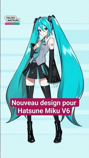 Hatsune Miku's new design for her VOCALOID 6 version has been revealed! #HatsuneMiku #Vocaloid