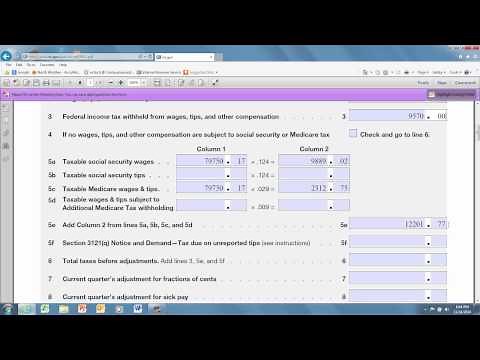 Filling out form 941
