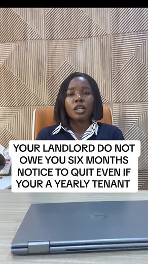 Your landlord do not owe you six months notice to quit even if you’re a yearly tenant or not…#consutalawyer #tenant #landlords #yearlytenant #learningthelaw