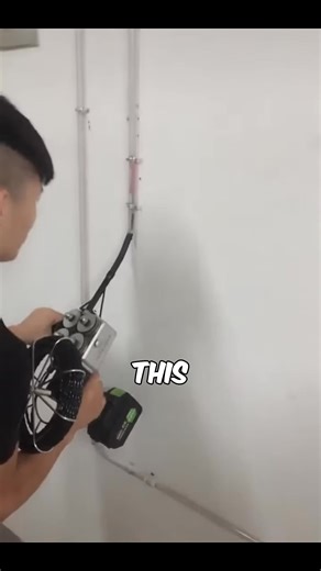 The Electrical Wire Threading Machine helps wiremen easily pass wires through pipes Before they had to do it by hand and the wires often got stuck Now this machine makes the work faster easier and saves both time and effort. #shorts | Human Adventures