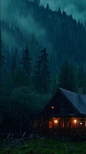 Rainy Night Ambience with Hooting Owl – Relaxing Rain Sounds for Sleep, Study, Meditation