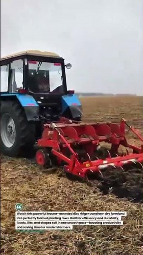 Heavy-Duty Tractor Disc Ridger in Action 🚜 #Farming #Agriculture #Tractor