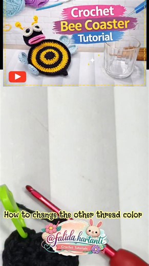 Tips on how to change the thread to a different color when moving to a new row. #crochet #crochettips #crochethacks #crochettutorial | Dwi Falida Hartanti