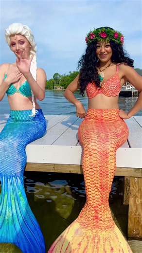 The princesses love having finny fun too! ☺️ The summer is the perfect time to take a splash and have a magical mermaid party~ 🧜‍♀️🧡💙💚💜 . . . . #mermaids #moana #elsa #frozen #merida #brave #rapunzel #tangled #orlando #mermaidparty #mermaidelsa #princessparty #characterperformer #princessperformer #partyperformer #magic #mermaidtiktok #distok #kidsoftiktok #tututalesparty #fyp