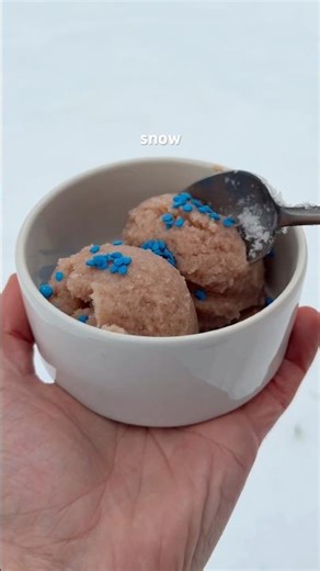 Snow ice cream 🤝 chocolate milk
