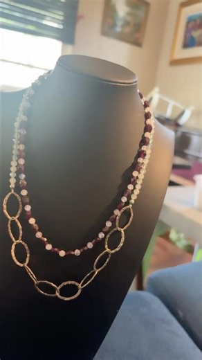 Garnet & Aquamarine Necklaces made by Me! Anna Jewelry Designs
