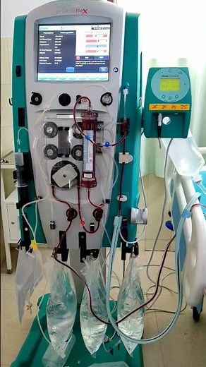 oxiris filter in prismaflex machine #crrt #baxter #dialysis #nephrology #fresenius #hospital #oxiris