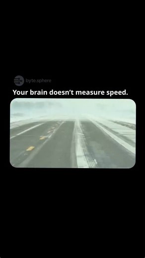 Bytes Sphere | Artificial Intelligence | Science | Our brains don’t measure speed directly. They estimate it by comparing how fast objects move across our field of view. This effect is... | Instagram