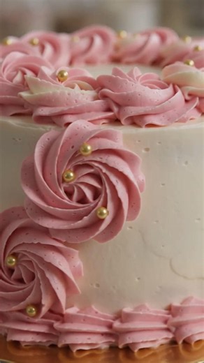 Mesmerizing Pink Buttercream Cake Decorating 🎂Tags: #CakeDecorating #Buttercream #CakeDesign #ASMR