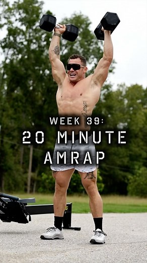 𝐖𝐈𝐍𝐍𝐄 on Instagram: "Week 39. Workout 39–> ⚡️20 minute AMRAP⚡️ How many rounds you got? All you need is 20 minutes, a rower, and some dumbbells for this one. Workout details+Tips ⬇️ 20 minutes as many rounds/reps as possible (AMRAP): 20 calorie row 10 burpee over rower 1 round of “DT” consisting of: 12 deadlifts, 9, hang cleans, 6 shoulder to over head I got 5 rounds+ 28 reps (20 cal row and 8 burpees) Try to find a pace that is sustainable but is pushing 