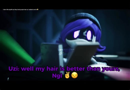 Rumi and Uzi: The Purple-Haired Duo Comparison