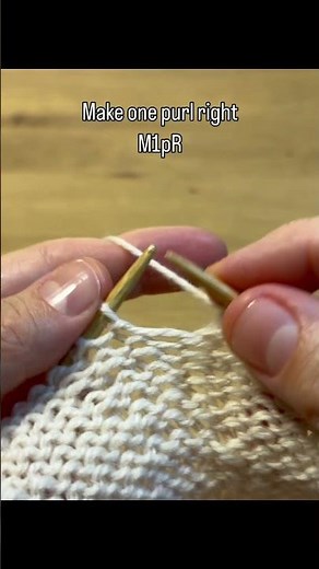 Make one purl increases #knitting