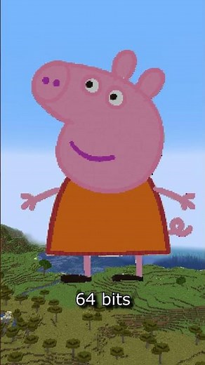 Peppa Pig in Minecraft 0 BIT vs 1 BIT vs 2 BIT vs 4 BIT vs 8 BIT vs 16 BIT vs 64 BIT vs 128 BIT
