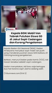 Ternyata Sopir Cadangan Kemudikan Mobil Van Tabrak Siswa SD di Jakut, Kepala BGN: Minim Pengalaman