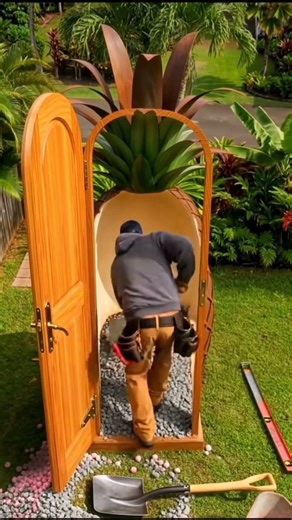 I Turned a GIANT PINEAPPLE into a SECRET BEDROOM 🍍😱