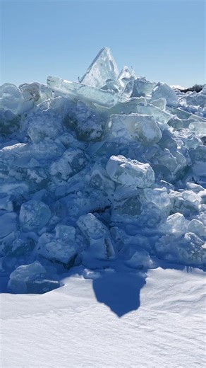 The thickness of some of this Lake Erie ice is truly remarkable. After a summer that averaged warmer than normal, widespread and solid ice coverage like this wasn’t a guarantee - yet here we are. While exact measurements are difficult to judge visually, portions of the ice appear to exceed a foot in thickness, with some areas possibly approaching 18 inches. A powerful reminder of how quickly conditions can shift on the Great Lakes during winter. Even though some of this ice appears thick, no ice