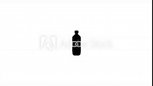 bottle icon with recycle symbol recyclable plastic bottle icon.Recycling sign, water icon. Simple line,elements of mother earth day icons for ui and ux, website or mobile application