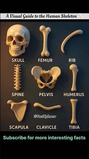 A Visual Guide to the Human Skeleton 🦴#shorts