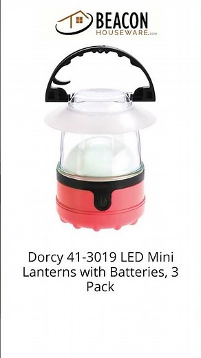 Dorcy 41-3019 LED Mini Lanterns with Batteries 3 Pack