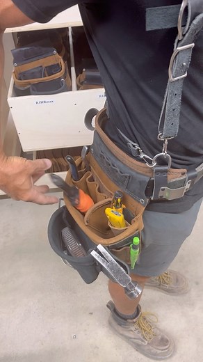 43K views · 36K reactions | Birth of a modular looped cribbing/framing rig. Parts list: R1HBDmax SLT-2 Super belt Belt pad Spacer clip Suspenders mount drill clip Suspender tool loop Handles Suspenders Parts and prices are listed at akribisleather.com . . . . . . . #framer #cribber #framing #forming #carpenter #tradesmen handyman #toolbelt #leathertoolbelt #hammer #raftersquare #sqaure #pencil #stringline #chalkline #chalkbox #nailpuller #utilityknife | Akribis leather | Facebook