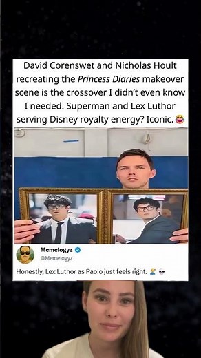 David Corenswet and Nicholas Hoult recreated the Princess Diaries makeover scene