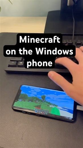 Minecraft running on a Windows phone #tech #gaming #windows #android #yaptech