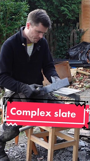 Making a slate with a cut out for the svp #fyp #building #construction #roofing #roof #roofersoftiktok #slates #slating #diyproject #microhouse #tinyhouse #lgbt #selfbuild #untrained #fypシ