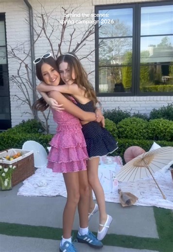 our favorite season is blooming 🌷🐝🦋🧺 shop the cutest new spring arrivals at frankie’s @Biba @linoy.felice @.sophialavin_ @Wills❤️🎱💗🐚🌊🎀 #photoshoot #modelinglife #bestfriends #coquette #loveshackfancy