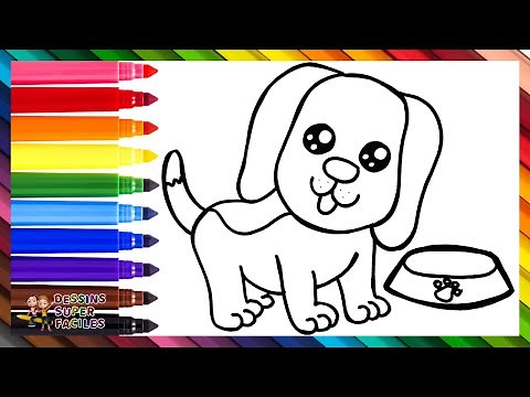 Comment Dessiner un Chien 🐶 Dessiner et Colorier un Chiot Mignon 🐕🐾🦴🌈 Dessins pour Enfants