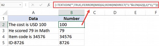 Extract Numbers from a String in Excel (Using Formulas or VBA)
