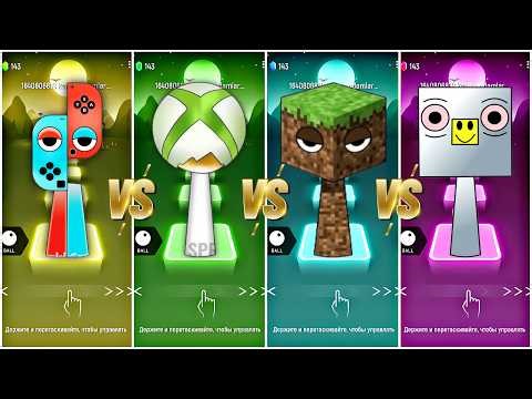 SPRUNKI OC NINTENDO SWITCH VS X BOX VS MINECRAFT VS ROBLOX COFFIN DANCE SONG IN TILES HOP