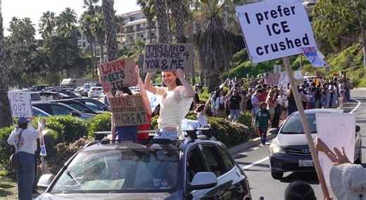 Creative and Energetic "No ICE" Rally at Leadbetter Beach in Santa Barbara - edhat
