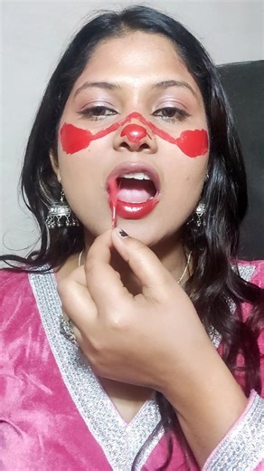 Lipstick Blush Hack 😍 | Nose & Cheeks Makeup Trick | Easy Makeup Tutorial ✨😔#makeuphack #ytshorts