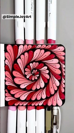 Satisfying Leaf Zen Doodle Tutorial for Beginners | Easy Step by Step