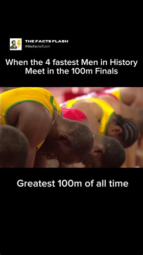 The Facts Flash on Instagram: "At the 2012 London Olympics, something unbelievable happened. Four of the fastest men in human history raced together in the 100m final. Usain Bolt. Yohan Blake. Asafa Powell. Justin Gatlin. Every one of them had run faster than 9.75 seconds — a level of speed almost no human has ever reached. When the gun fired, it wasn’t just a race… it was the fastest field ever assembled. Moments like this may never happen again. #Bolt #olympics #amazing #history #facts"