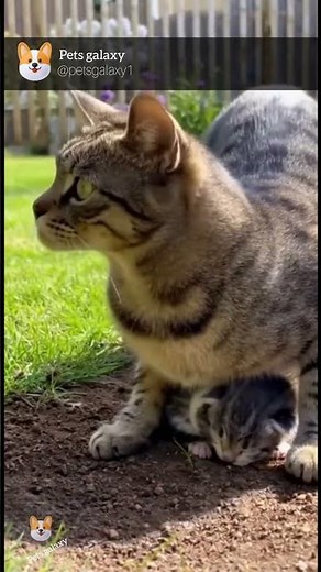 Brave Mother Cat Protects Her Kitten from a Giant Dog 🐈❤️ | Real Backyard CCTV Footage (4K Ultra HD)