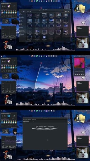 🍓 Cute Linux Desktop Rice 🍙 #linux #programming #hacker