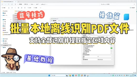 批量离线识别pdf并提取指定内容