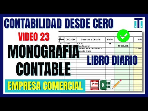 ✏📚 Monografía Contable completa de una empresa comercial Excel | Contabilidad desde cero VIDEO 23