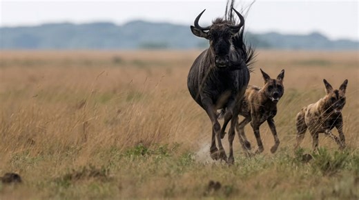 Watch what happens when predators bring down prey much larger than themselves