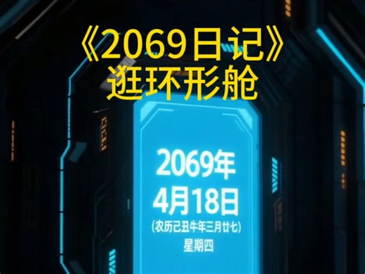 《2069日记》20690418在距离地球38万公里的月亮上，逛月球环形舱