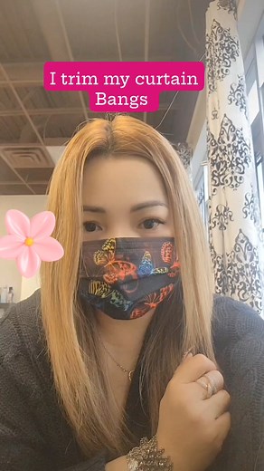 I trim my curtain Bangs #superlevelup #canadalife #everyone #Bangs #followers #trending | Claire Dona Feniquito