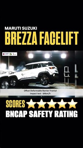 2026 Maruti Brezza gets a 5-star safety rating #ytshorts #shorts #crashtest