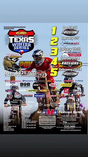 TEXAS WINTER SERIES RESULTS: Finals @ Freestone MX Jan.16-18 Riders from 20 deferent states racing in Texas Winter Series. | Lynard Allan Bigcas