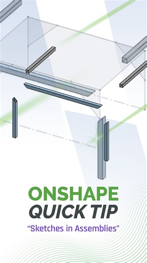 PTC Education on Instagram: "💡Did you know you can add sketches directly into your assemblies in @onshapeptc ? This week’s Quick Tip shows you how. ✍️ #onshape #cad #cloudnative"