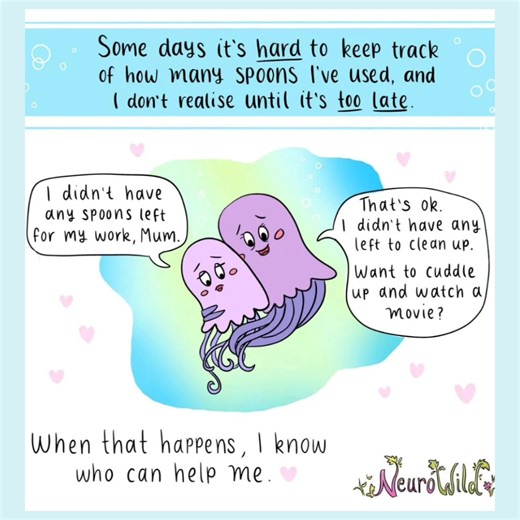 1.5K views · 44 reactions | Understanding the Spoon Theory #spoontheory #spoonie #mentalhealth #MentalHealthMatters #ymhc Artist: Neuro Wild | Youth Mental Health Canada | Facebook