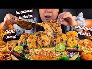 COOKING & EATING 🔥DELHI STREET FOOD🔥 MATAR KULCHA WITH DAHI PURI | EATING DAHI PURI & MATAR KULCHA