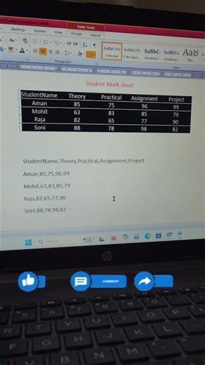 Convert Text Into Table... #computereducation #computerzone #education #knoledgeable